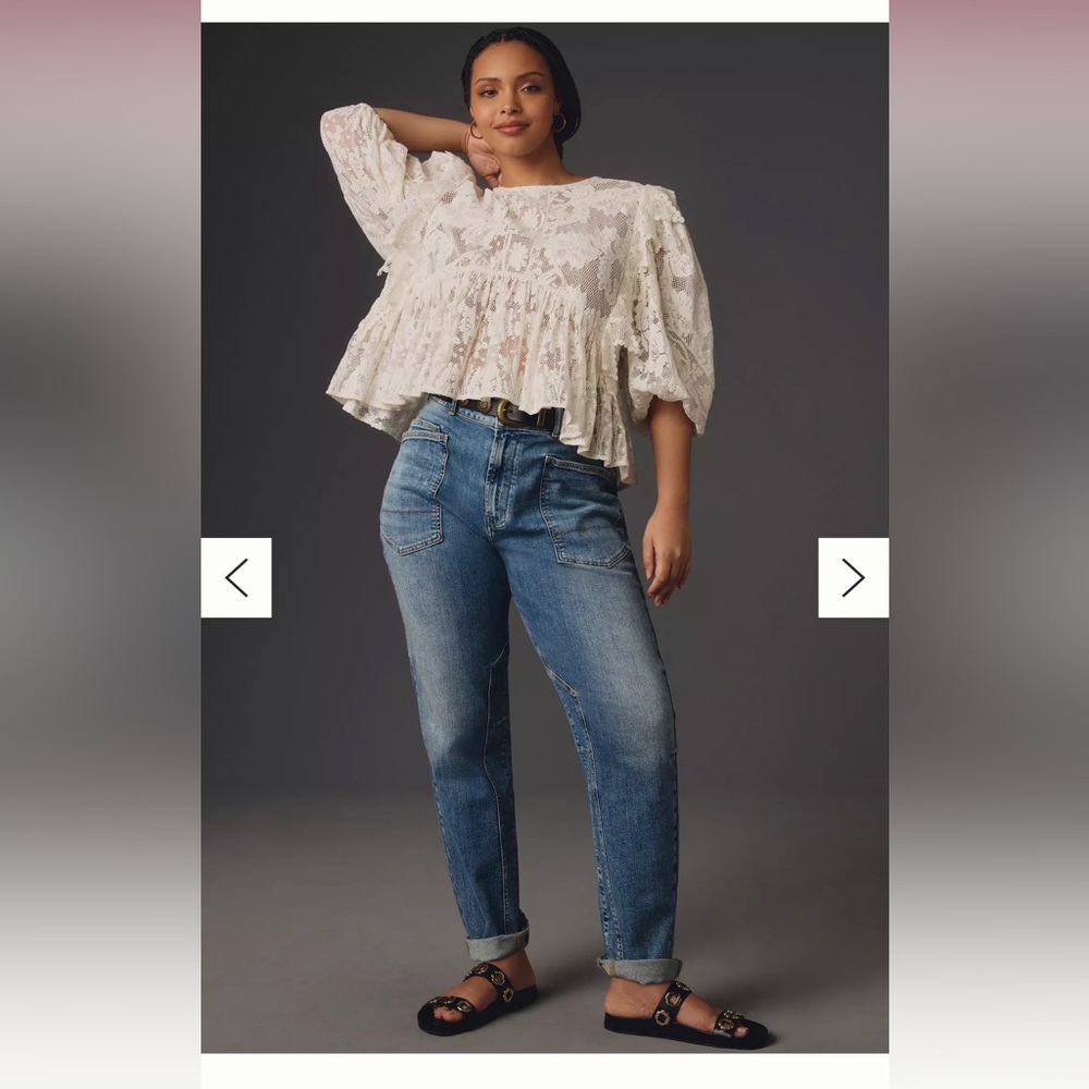 The Wanderer Mid-Rise Relaxed-Leg Jeans by Pilcro. Size 26